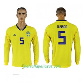 Jalkapallo Pelipaidat Ruotsi Olsson 5 World Cup 2018 Kotipaita Pitkähihainen